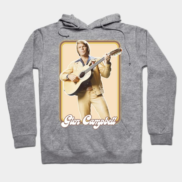 Glen Campbell / Retro 70s Style Fan Design Hoodie by DankFutura